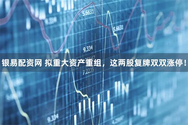 银易配资网 拟重大资产重组，这两股复牌双双涨停！