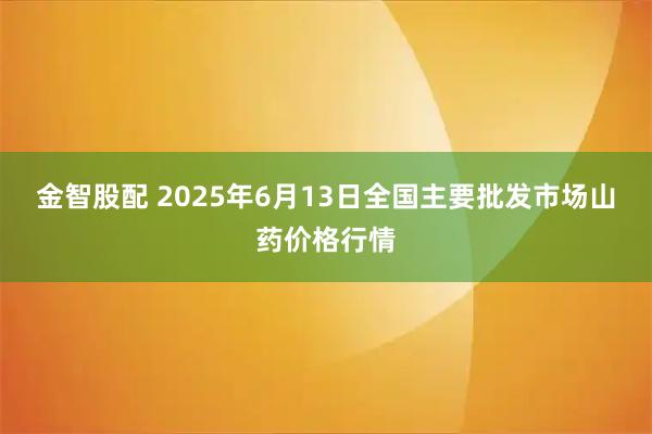 金智股配 2025年6月13日全国主要批发市场山药价格行情