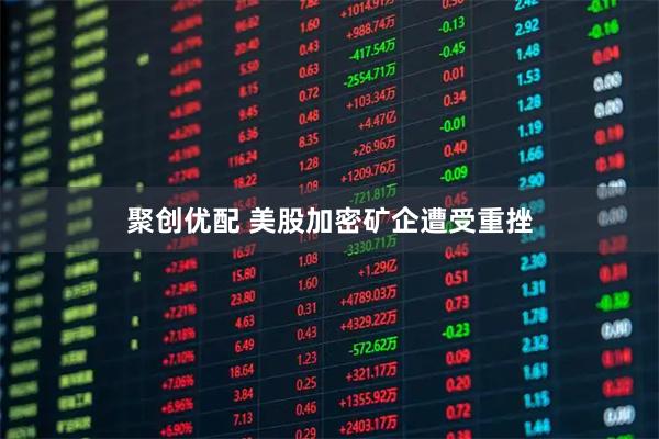 聚创优配 美股加密矿企遭受重挫