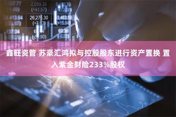 鑫旺资管 苏豪汇鸿拟与控股股东进行资产置换 置入紫金财险233%股权