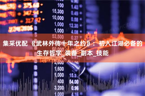 集采优配 《武林外传十年之约》：初入江湖必备的生存哲学_装备_副本_技能